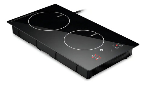 Cooktop De Indução 2 Boca Preto Com Trava De Segurança Painel Touch Screen