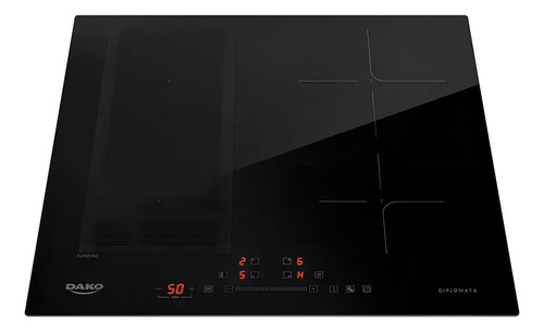 Cooktop de inducao 4 bocas dako diplomata com zona flexivel