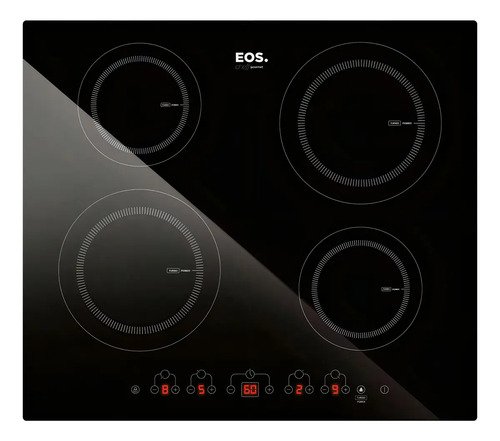 Cooktop de inducao 4 bocas eos 60cm eci04ep preto