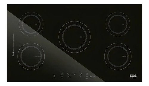 Cooktop de inducao cinco bocas eos 90cm preto 9500w eci05ep