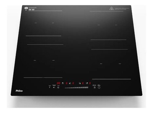 Cooktop de inducao pctq1 funcao turbo 4 bocas philco