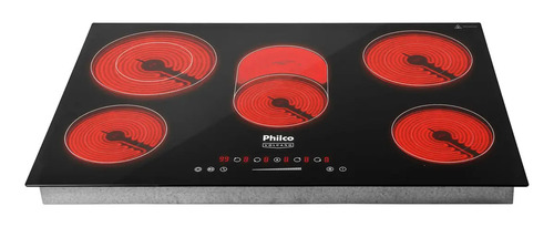 Cooktop Elétrico Philco Pct55vc Vitrocerâmico 8400w Cor Preto