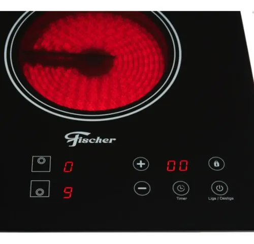 Cooktop Fischer 2q Elétrico Preto 220v Vitrocerâmica