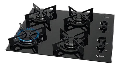 Cooktop fit line fischer 4 bocas chama rapida trempe iron vi