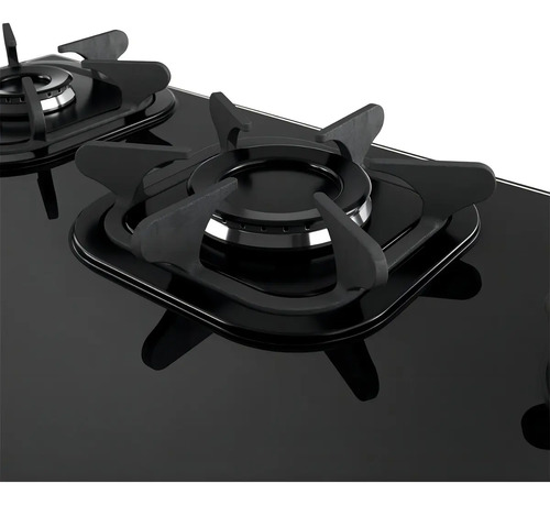 Cooktop Mueller 5 Bocas com Queimador Ultra Chama Preto