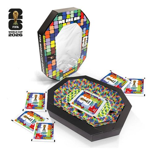 Copa do mundo 2026 box mini estadio c 30 envelopes de figuri
