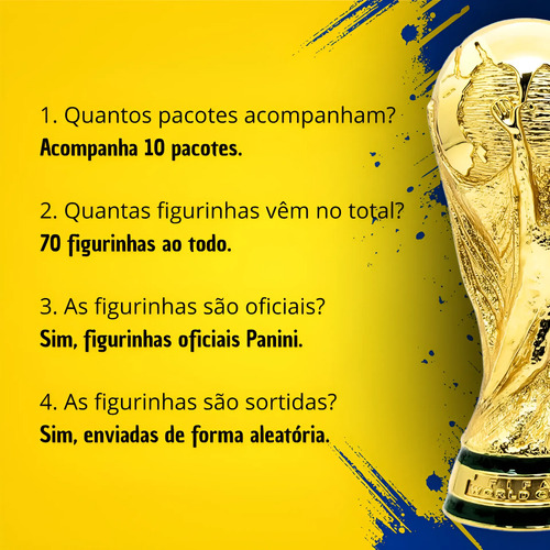 Copa Do Mundo Fifa 2026 70 Figurinhas Panini 10 Envelope