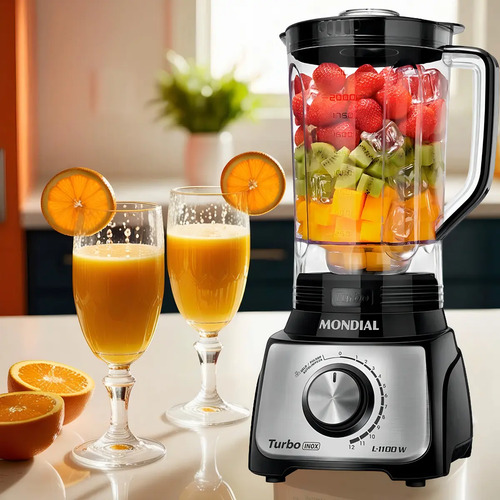 Copo Liquidificador Mondial Turbo Inox L1200 L-1200 Preto