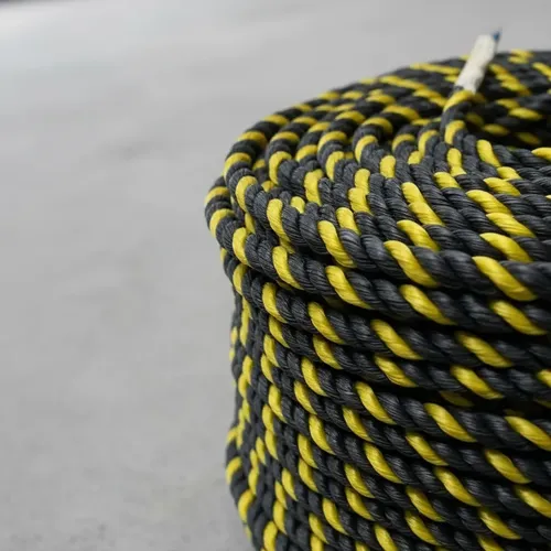 Corda Sinalização Preta E Amarela 10 Mm 150metros Pe