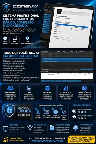 Corevix orcamentos 20 sistema digital financeiro