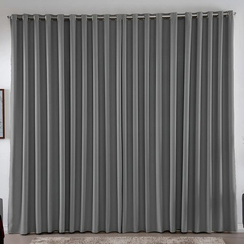 Cortina 200x180 metros blackout blecaute cinza corta luz em