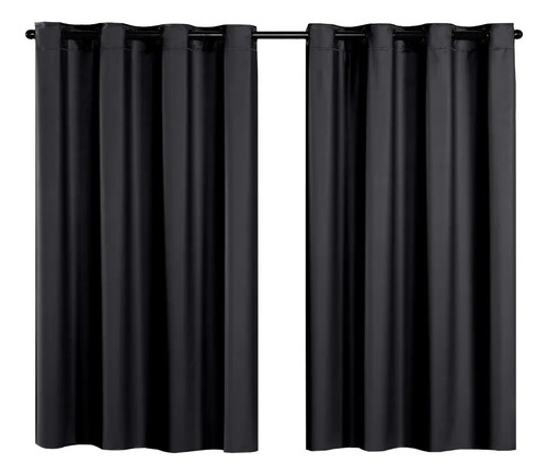 Cortina blackout de pvc 220m x 130m preto corta luz