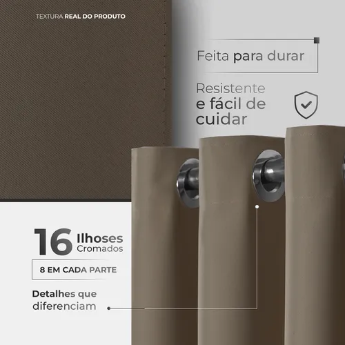Cortina Blackout Tecido Grosso 2,80x2,30 Porta Sala Quarto