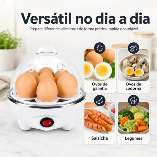 Cozedor De Ovos Elétrico Máquina De Portátil A Vapor 110/220