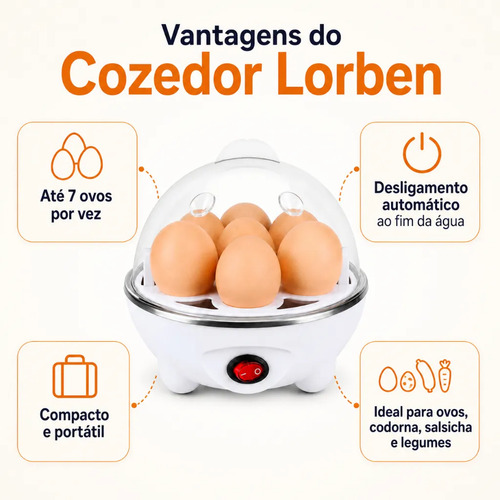 Cozedor De Ovos Elétrico Máquina De Portátil A Vapor 110/220