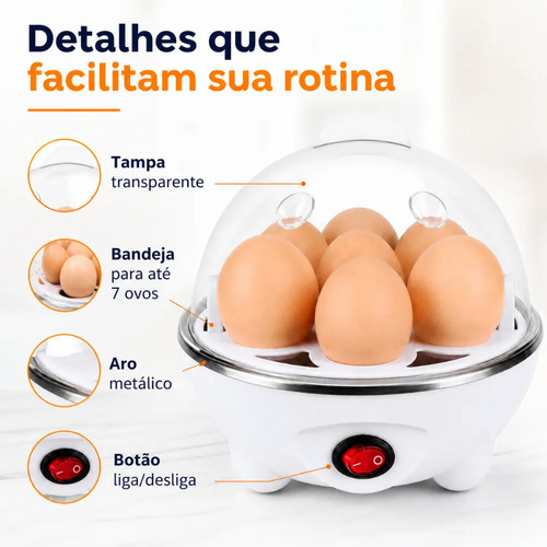 Cozedor De Ovos Elétrico Máquina De Portátil A Vapor 110/220