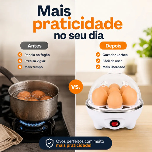 Cozedor De Ovos Elétrico Máquina De Portátil A Vapor 110/220