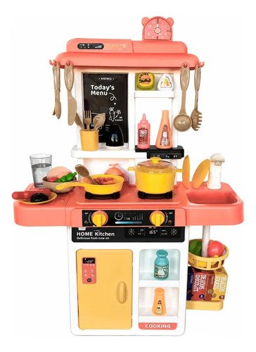 Cozinha de brinquedo infantil com acessorios sai agua e som