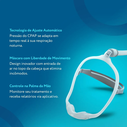 Cpap Automático S10 Autoset Com Umid+máscara Nasal Dreamwear