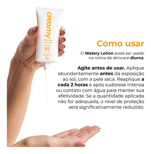 Creamy Skincare Protetor Solar 50g | FPS 60,