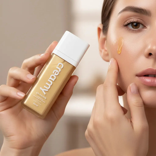 Creamy Skincare Vitamina C Gold 30g | Antioxidante, Clareador e Anti-Aging, Uniformiza o Tom, Ameniza Manchas | Todos os Tipos de Pele, Noite e Dia