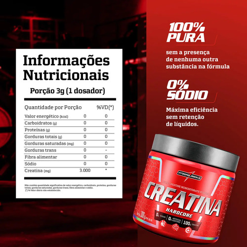 Creatina 100% Pura 300g Integralmedica - Força e Performance