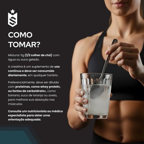 Creatina 1kg Suplemento Monohidratada em pó 100% Pura - Soldiers Nutrition
