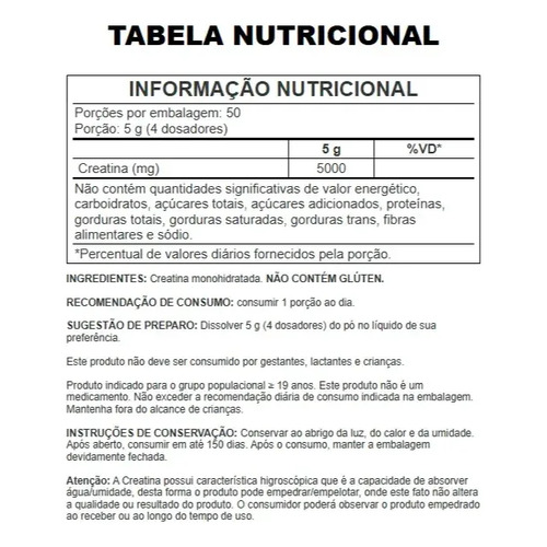 Creatina 250g Growth Creapure Original Alta Qualidade