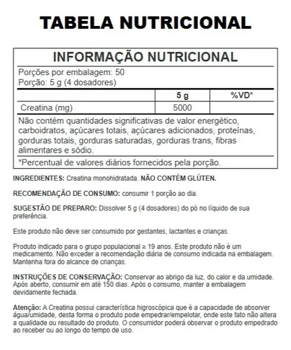 Creatina 250g Growth Creapure Original Alta Qualidade