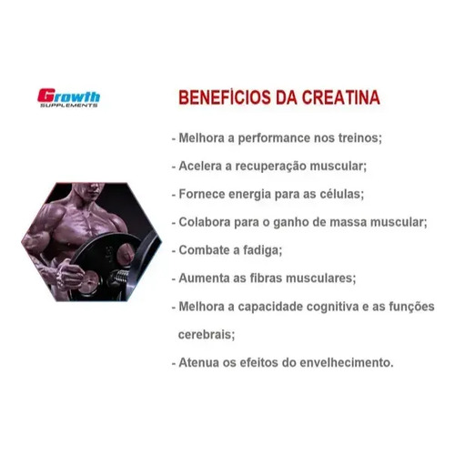 Creatina 250g Growth Creapure Original Alta Qualidade