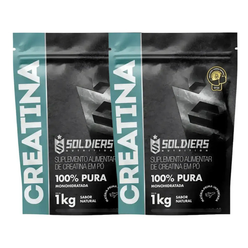 Creatina 2kg suplemento monohidratada em po 100 pura soldi