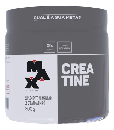 Creatina 300 gr max titanium sabor sem sabor