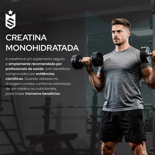 Creatina 600g Suplemento Monohidratada em pó 100% Pura - Soldiers Nutrition