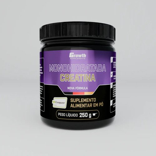 Creatina Creapure 250g Growth Supplements sem Sabor em Pó suplemento Esportivo