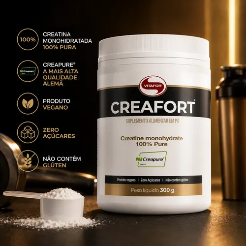 Creatina Creapure Creafort Vitafor Monohidratada 300g Pote