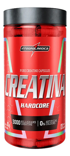Creatina hardcore 100 pura 120 capsulas energia e forca in