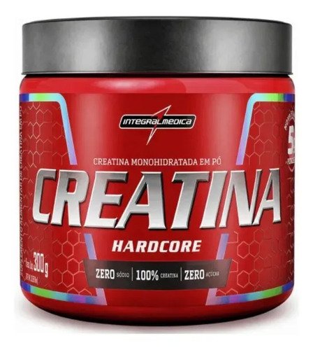 Creatina integralmedica hardcore pote 300g sem sabor