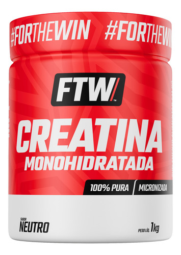 Creatina monohidratada 100 pura pote 1kg ftw