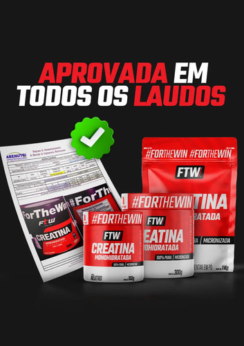 Creatina Monohidratada 100% Pura Pote 1kg - FTW