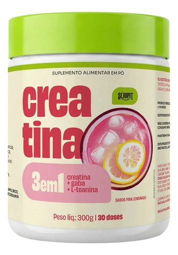Creatina monohidratada 300g soufit sabor pink lemonade pink