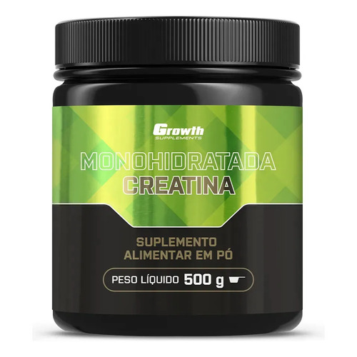Creatina monohidratada 500g growth supplements sem sabor e 1