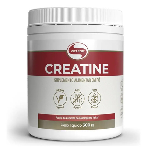 Creatina monohidratada creatine vitafor 300g sem sabor