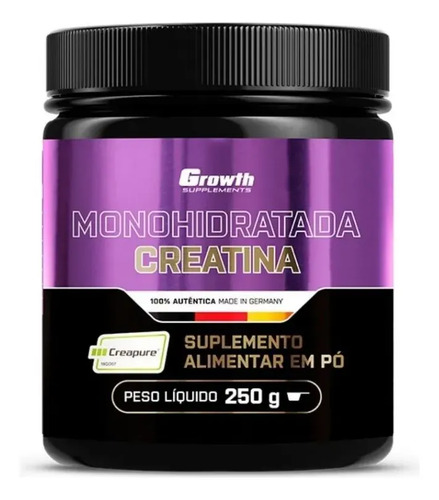 Creatina Monohidratada Growth 250g Oficial