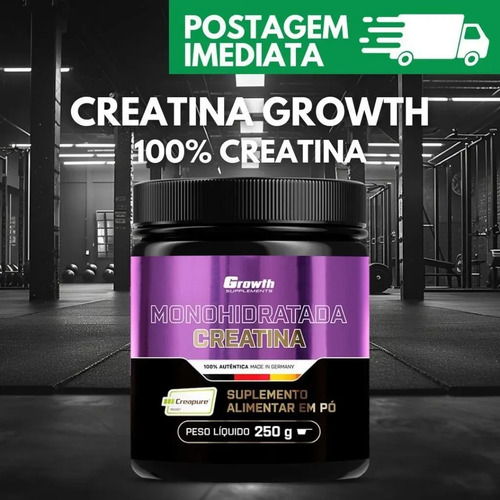 Creatina Monohidratada Growth 250g Oficial