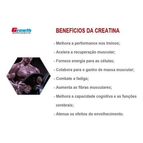 Creatina Monohidratada Growth 250g Oficial