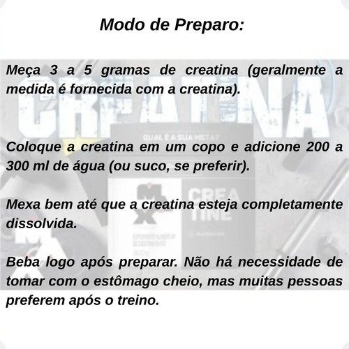Creatina Monohidratada Pura 300g TeOliver Suplemento Alimentar Sem Sabor
