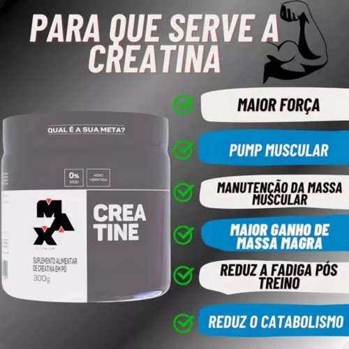 Creatina Monohidratada Pura 300g TeOliver Suplemento Alimentar Sem Sabor
