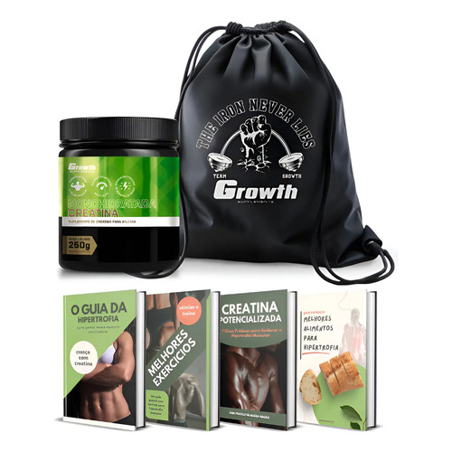 Creatina monohidratada pura creatine growth 250g ebook mochi 1