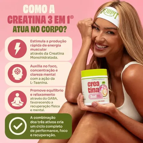 Creatina Monohidratada Soufit 300g - Sabor Pink Lemonade