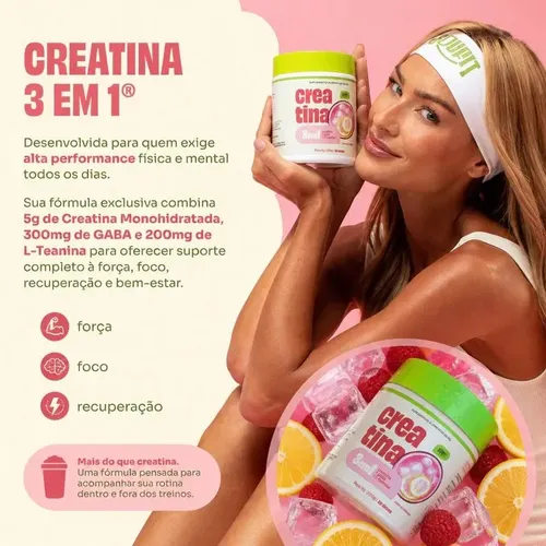 Creatina Monohidratada Soufit 300g - Sabor Pink Lemonade